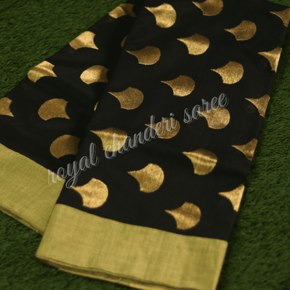 Black Kareena Kapoor Chanderi Saree - Royal Chanderi Saree