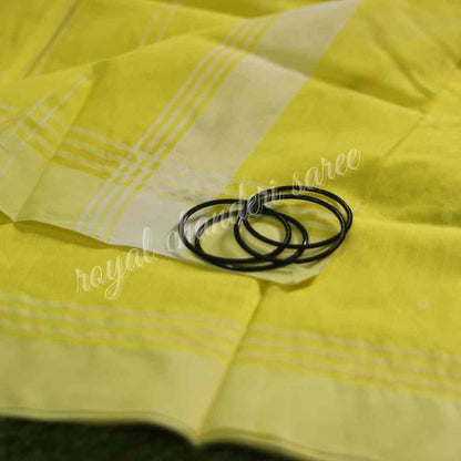 Yellow Chanderi Resham Buti Saree - Royal Chanderi Saree