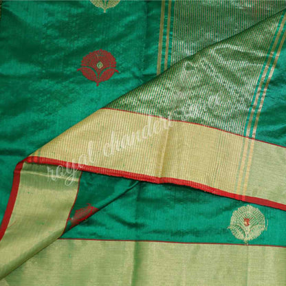 Green Chanderi Silk Saree