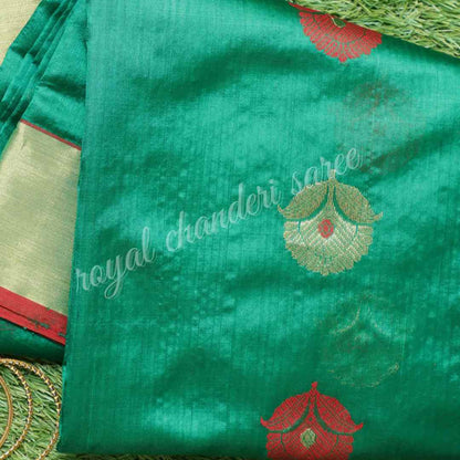 Green Chanderi Silk Saree