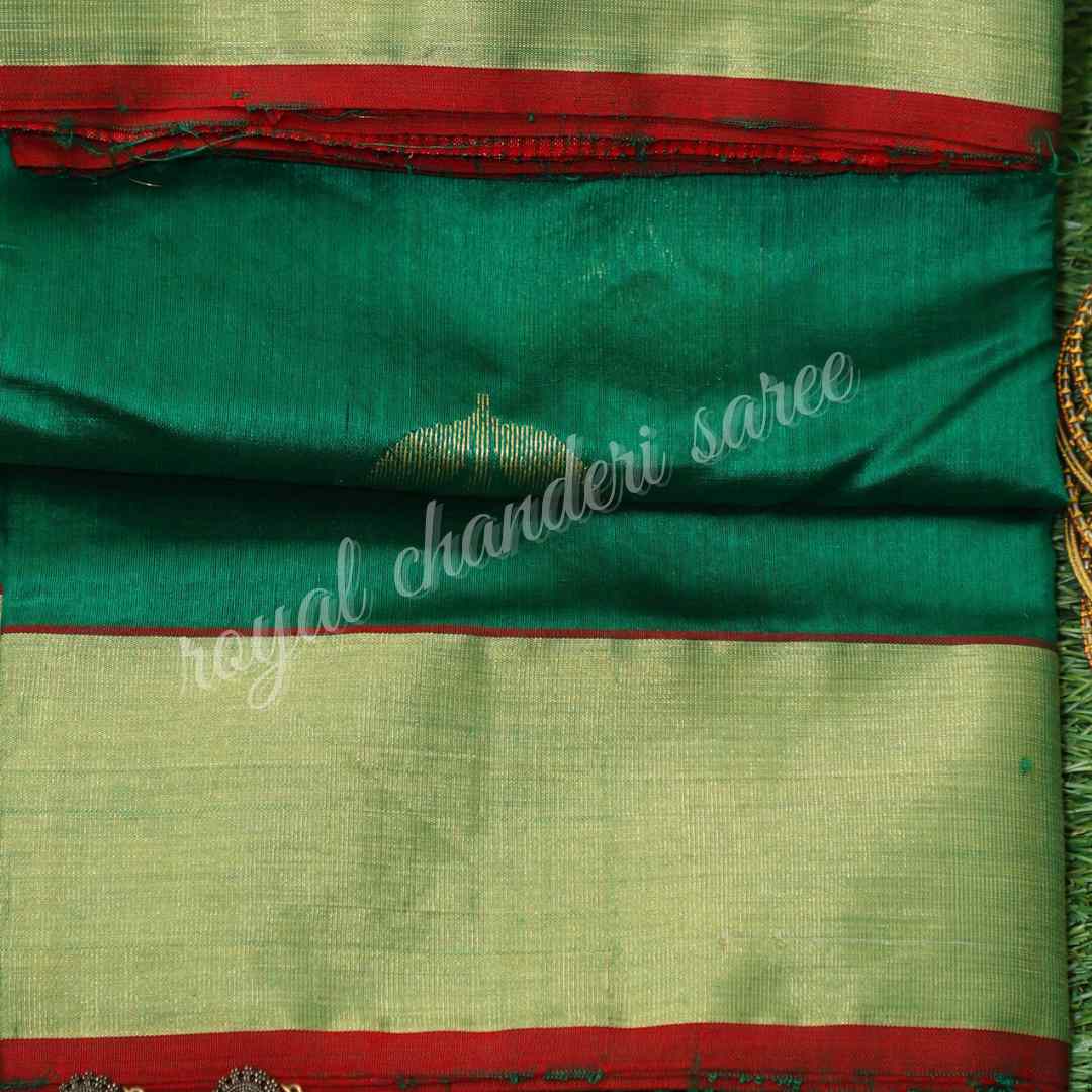 Green Chanderi Silk Saree