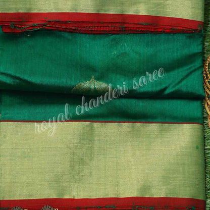 Green Chanderi Silk Saree