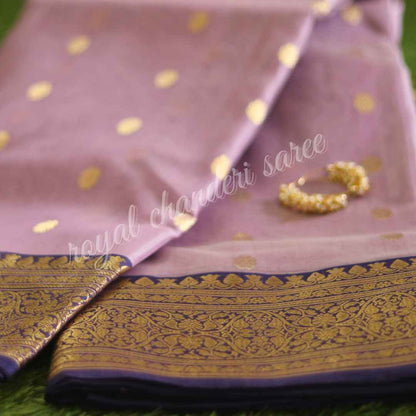 Purple Tissue Chanderi Saree