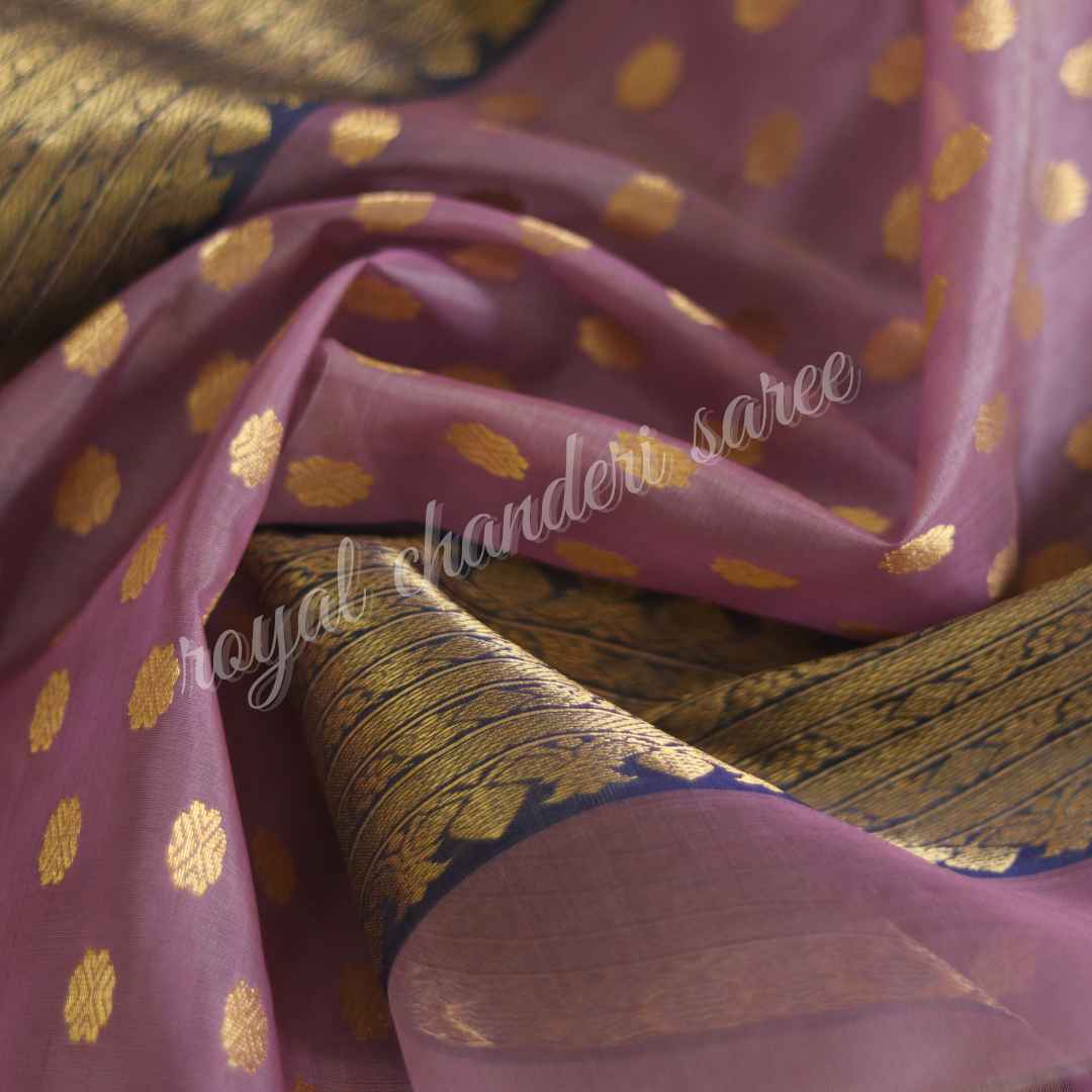 Purple Tissue Chanderi Saree