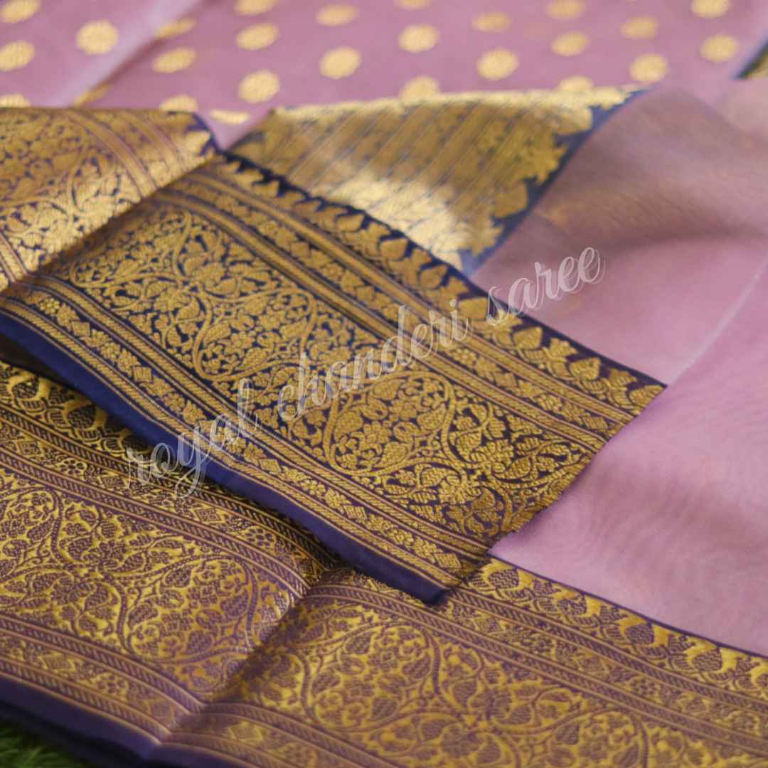 Buy Chanderi Premium Pattu Silk Saree A162 online - ArtsyIndia