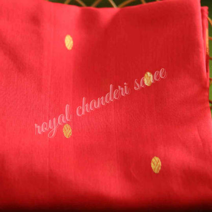 Red Chanderi Silk Cotton Saree