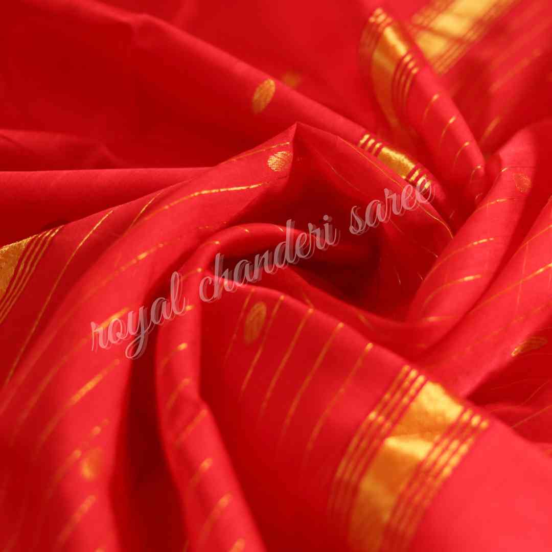 Red Chanderi Silk Cotton Saree