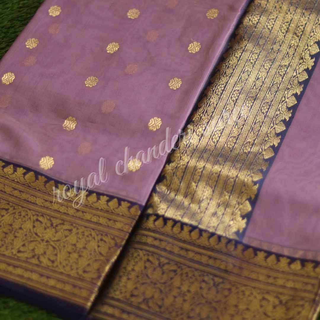 Purple Tissue Chanderi Saree