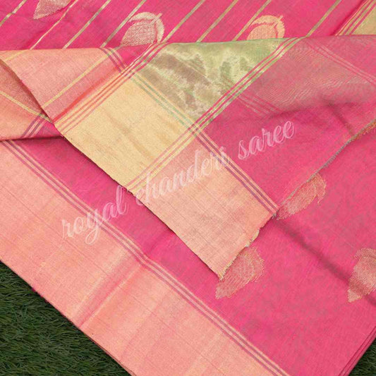 Young Purple Chanderi Silk Cotton Saree - Royal Chanderi Saree